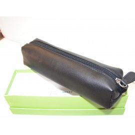 Trousse en cuir noir"Francinel"