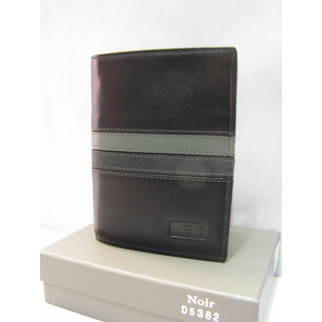 Petit portefeuille en cuir noir"David William"