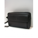 Pochette en cuir noir"Francinel"