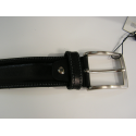 Ceinture en cuir noir "Manna"