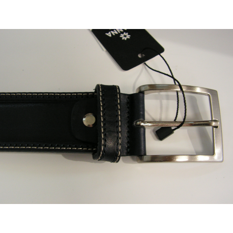 Ceinture en cuir noir "Manna"