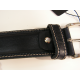 Ceinture en cuir noir "Manna"