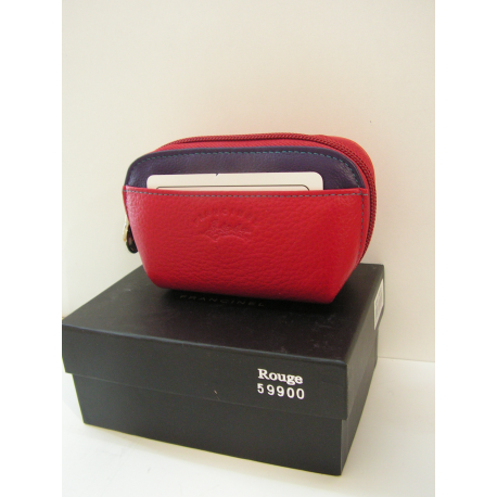 Porte monnaie en cuir aux trois couleurs "Francinel"