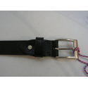 Ceinture en cuir noir "J.L.Foures"