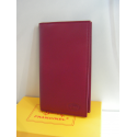 Porte chequier en cuir rouge"francinel"