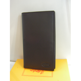 Porte chequier en cuir marron "francinel"