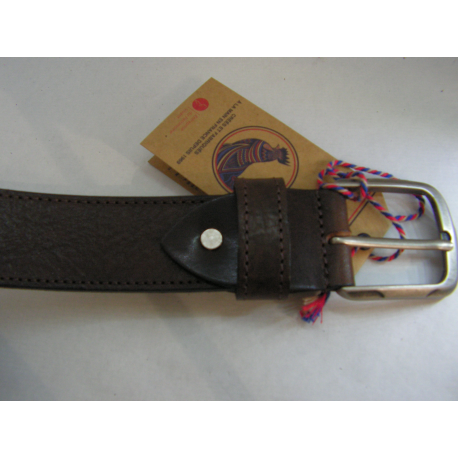 Ceinture en cuir marron "J.L.Foures"