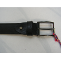 Ceinture en cuir noir "J.L.Foures"