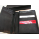Portefeuille en cuir noir ,3 volets , 7 cartes "Arthur&Aston"