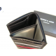 Portefeuille en cuir noir ,3 volets , 7 cartes "Arthur&Aston"