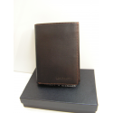 Portefeuille en cuir marron ,3 volets , 7 cartes "Arthur&Aston"