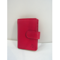Porte carte en cuir rouge"Adapell"