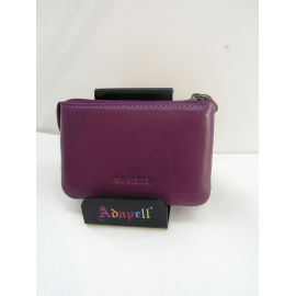 Porte monnaie en cuir turquoise"Adapell"