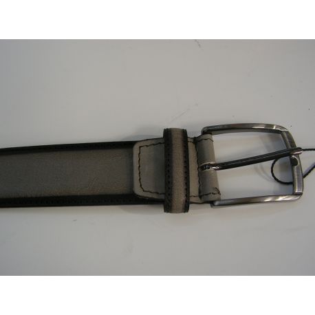 Ceinture en cuir noir perforé"Manna"