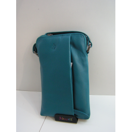 Petit sac en cuir bleu de 20 cm "Adapell"