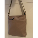 Sac en cuir souple gris "Manna"