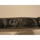 Ceinture en cuir façon python noir finition or "Manna"