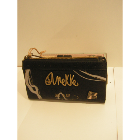 Grand portefeuille en synthétique fantaisie marron "Anekke"