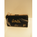 Grand portefeuille en synthétique fantaisie noir "Anekke"