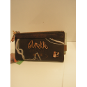 Grand portefeuille en synthétique fantaisie marron"Anekke"