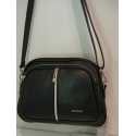 Grand sac en cuir noir  "Manna"