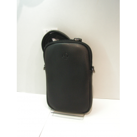 Petit sac en cuir noir de 20 cm "Adapell"