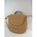 Sac a dos en cuir taupe "Mocca"