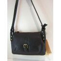 Sac en cuir noir "Mia et Joy"