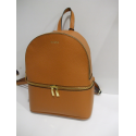 Sac a dos en cuir camel "Manna"