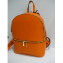 Sac a dos en cuir orange "Manna"