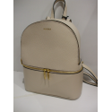 Sac a dos en cuir beige "Manna"