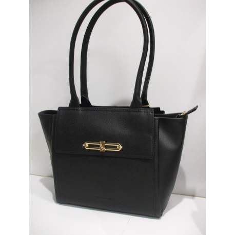 Sac en cuir noir "Mia et Joy"