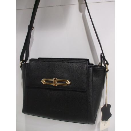 Sac en cuir noir "Francinel "