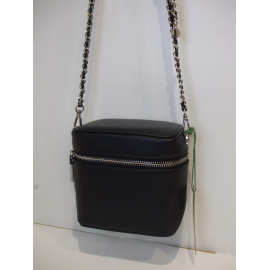 Petit sac en cuir noir "Mia & Joy "