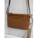 Petit sac en cuir tressé camel "the bagging co "