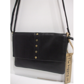 Petit sac en cuir  lisse noir "the bagging co "