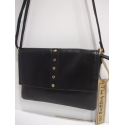 Petit sac en cuir  lisse noir "the bagging co "