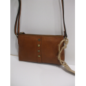 Petit sac en cuir lisse camel de 19 cm "the bagging co "