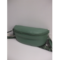 Sac banane en cuir vert "Francinel"