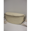 Sac banane en cuir beige "Francinel"