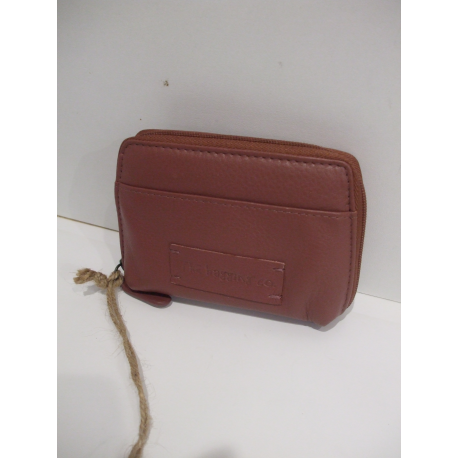 Porte monnaie en cuir marron"the bagging co"