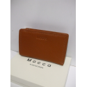 Porte monnaie en cuir camel "Mocca"