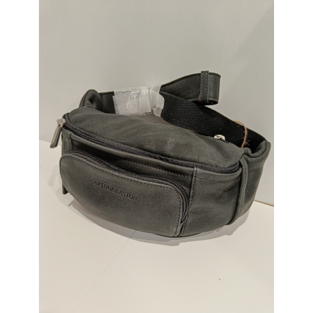 Sac banane en noir "Arthur et Aston"