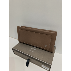 Grand portefeuille taupe en cuir"Adapell"