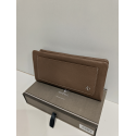 Grand portefeuille taupe en cuir"Adapell"