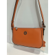 Sac porté main en cuir orange "Francinel "