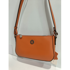 Sac porté main en cuir orange "Francinel "