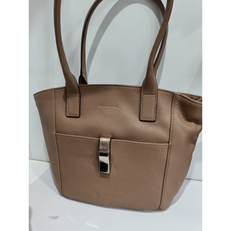 Sac porté épaule en cuir noir "Francinel "