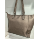Sac en synthétique gris métallisé "Mocca"