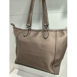 Sac en synthétique gris métallisé "Mocca"